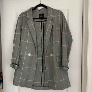 Dynamite grey plaid blazer